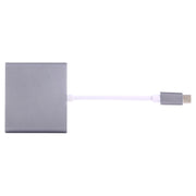 USB-C / Type-C 3.1 Male to USB-C / Type-C 3.1 Female & HDMI Female & USB 3.0 Female Adapter(Grey)