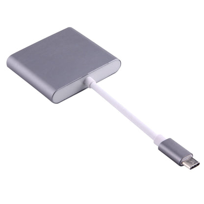 USB-C / Type-C 3.1 Male to USB-C / Type-C 3.1 Female & HDMI Female & USB 3.0 Female Adapter(Grey) - Cable & Adapters by PMC Jewellery | Online Shopping South Africa | PMC Jewellery | Buy Now Pay Later Mobicred
