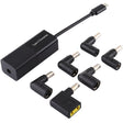 Laptop Power Adapter 65W USB-C / Type-C Converter to 6 in 1 Power Adapter (Black) - Universal Power Adapter by PMC TechLife | Online Shopping South Africa | PMC TechLife