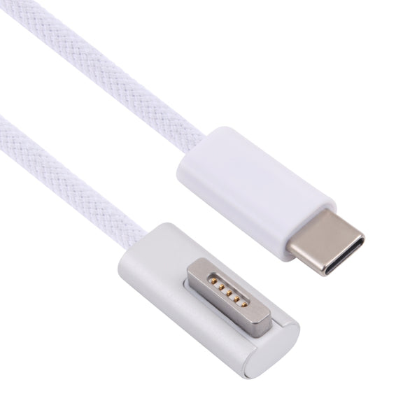45W / 60W / 65W / 85W 5 Pin MagSafe 2 (T-Shaped) to USB-C / Type-C PD Charging Cable(White)