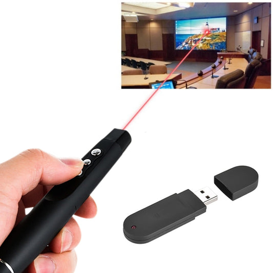2.4GHz Wireless Laser PowerPoint Page Turning Pen Multimedia Wireless Presentation Projection Pen with USB Receiver, Remote Control Distance: 30m - free shipping - PMC Jewellery - Order now!
