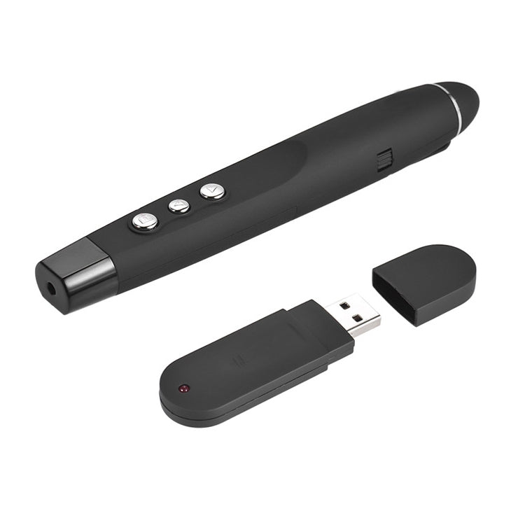 2.4GHz Wireless Laser PowerPoint Page Turning Pen Multimedia Wireless Presentation Projection Pen with USB Receiver, Remote Control Distance: 30m - free shipping - PMC Jewellery - Order now!