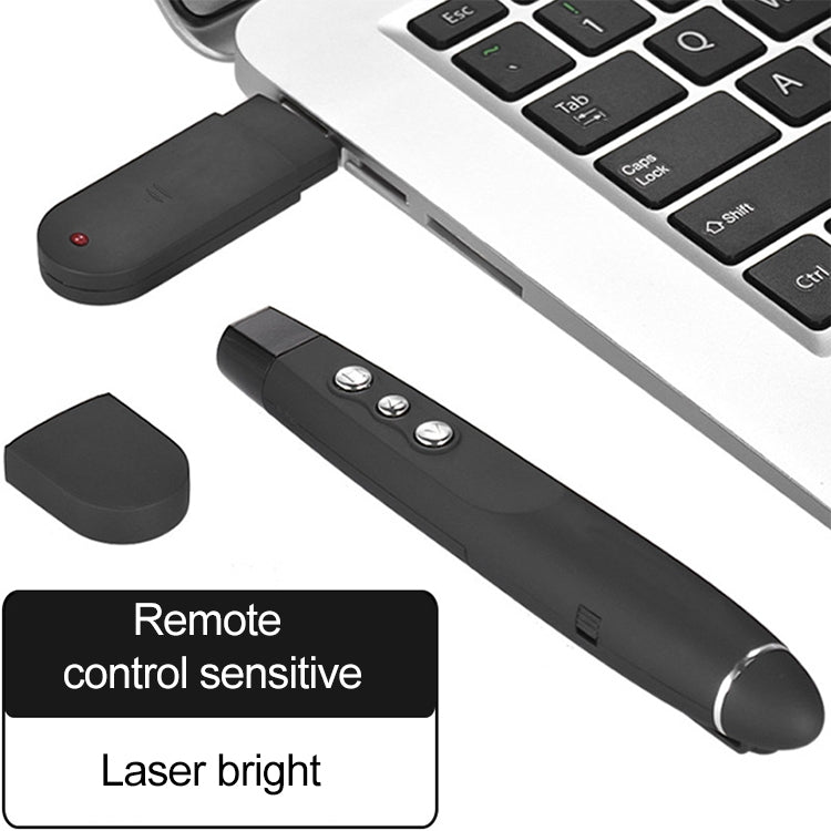 2.4GHz Wireless Laser PowerPoint Page Turning Pen Multimedia Wireless Presentation Projection Pen with USB Receiver, Remote Control Distance: 30m - free shipping - PMC Jewellery - Order now!