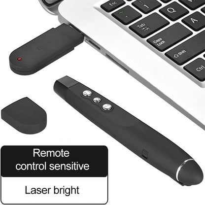 2.4GHz Wireless Laser PowerPoint Page Turning Pen Multimedia Wireless Presentation Projection Pen with USB Receiver, Remote Control Distance: 30m - free shipping - PMC Jewellery - Order now!