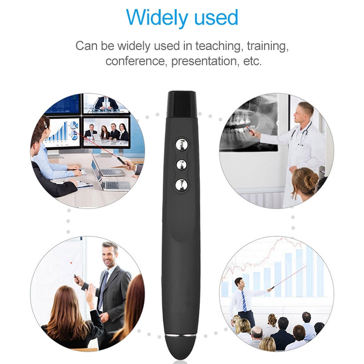 2.4GHz Wireless Laser PowerPoint Page Turning Pen Multimedia Wireless Presentation Projection Pen with USB Receiver, Remote Control Distance: 30m - free shipping - PMC Jewellery - Order now!