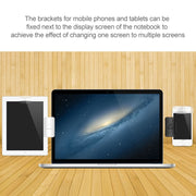Laptop Mobile Phone Connection Bracket Multi-Screen Interactive Bracket Computer Side Screen Mobile Phone Holder (Black)