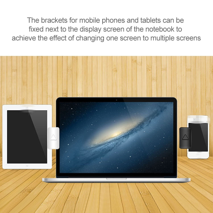 Laptop Mobile Phone Connection Bracket Multi-Screen Interactive Bracket Computer Side Screen Mobile Phone Holder (Black)