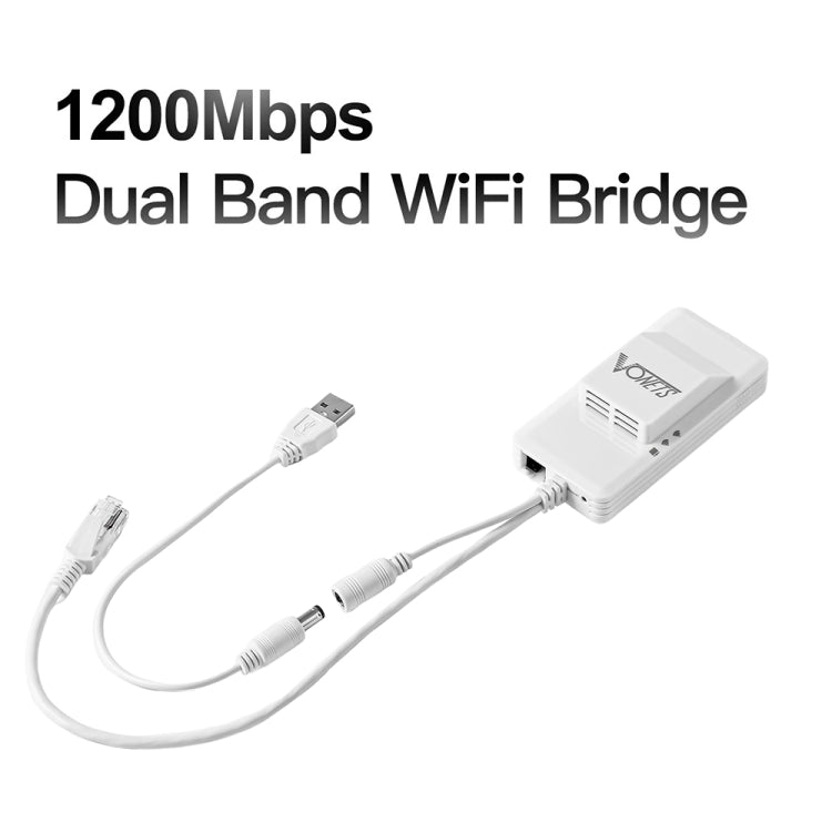 VONETS VAP11AC 5G / 2.4G Mini Wireless Bridge with Fan Version 300Mbps + 900Mbps WiFi Repeater, Support Video Surveillance & Control(White) - free shipping - PMC Jewellery - Order now!