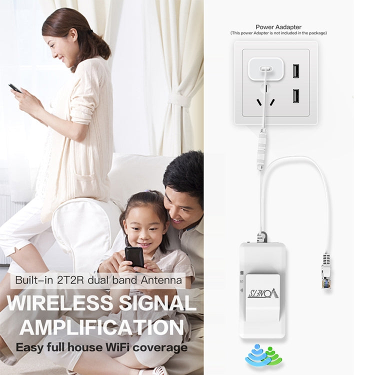 VONETS VAP11AC 5G / 2.4G Mini Wireless Bridge with Fan Version 300Mbps + 900Mbps WiFi Repeater, Support Video Surveillance & Control(White) - free shipping - PMC Jewellery - Order now!