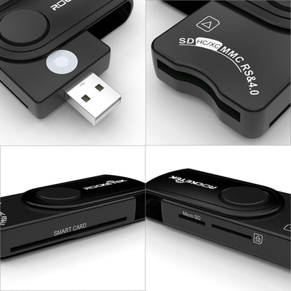 ROCKETEK CR310 USB 3.0 + TF Card + SD Card + SIM Card + Smart Card Multi-function Card Reader - free shipping - PMC Jewellery - Order now!