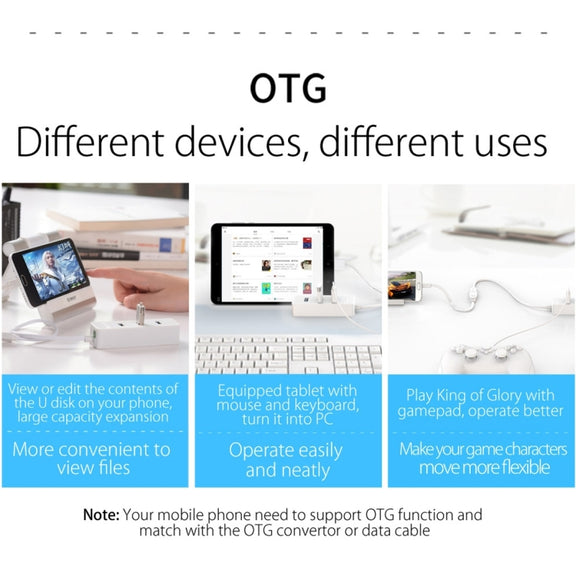 ORICO W5P-U2-100 USB 2.0 Desktop HUB with 100cm Micro USB Cable Power Supply(Black)