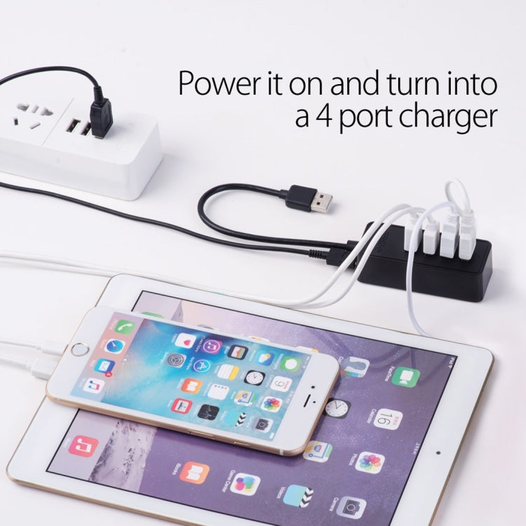 ORICO W5P-U2-100 USB 2.0 Desktop HUB with 100cm Micro USB Cable Power Supply(Black)