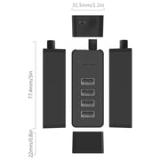 ORICO W5P-U2-100 USB 2.0 Desktop HUB with 100cm Micro USB Cable Power Supply(Black)