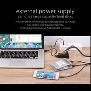 ORICO W5P-U2-100 USB 2.0 Desktop HUB with 100cm Micro USB Cable Power Supply(Black)