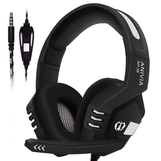 SADES AH-38 3.5mm Plug Wire-controlled E-sports Gaming Headset with Retractable Microphone, Cable Length: 2m(Black Silver) - free shipping - PMC Jewellery - Order now!