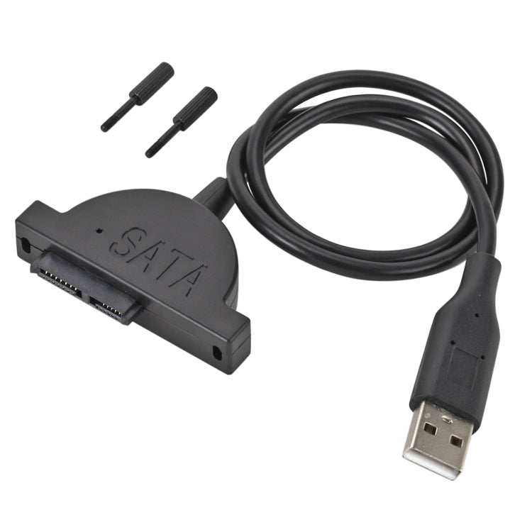 Slim SATA 13 Pin Female to USB 2.0 Adapter Converter Cable for Laptop ODD CD DVD Optical Drive, Cable Length: about 45cm - free shipping - PMC TechLife - Order now!