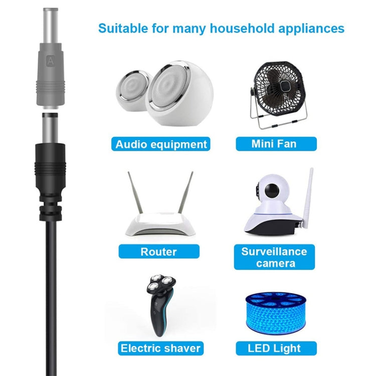 12 in 1 DC Power Cord USB Multi-Function Interchange Plug USB Charging Cable(Black) - free shipping - PMC Jewellery - Order now!
