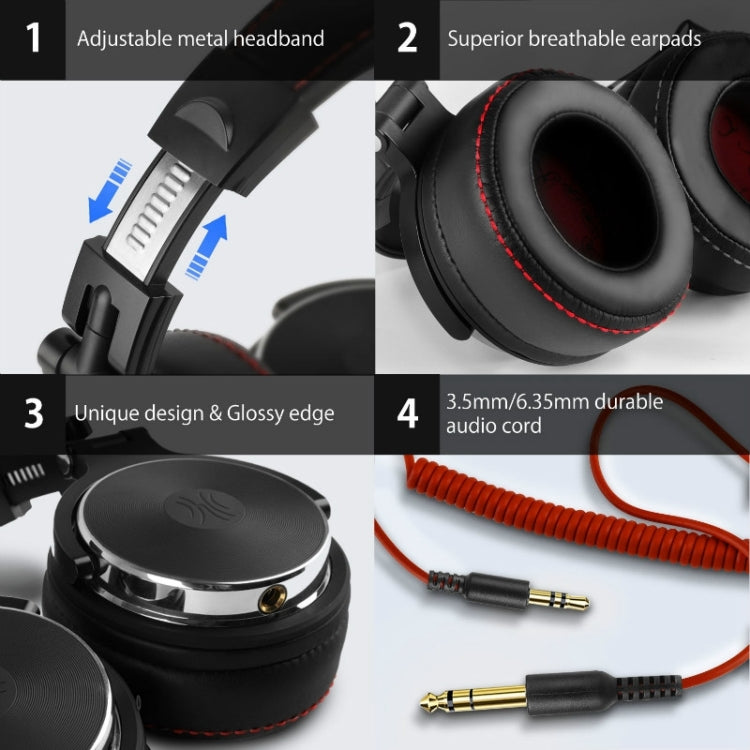 OneOdio Pro-50 Tri-band Balanced Head-mounted HIFI Wired Headset(Black) - Multimedia Headset by OneOdio | Online Shopping South Africa | PMC Jewellery | Buy Now Pay Later Mobicred