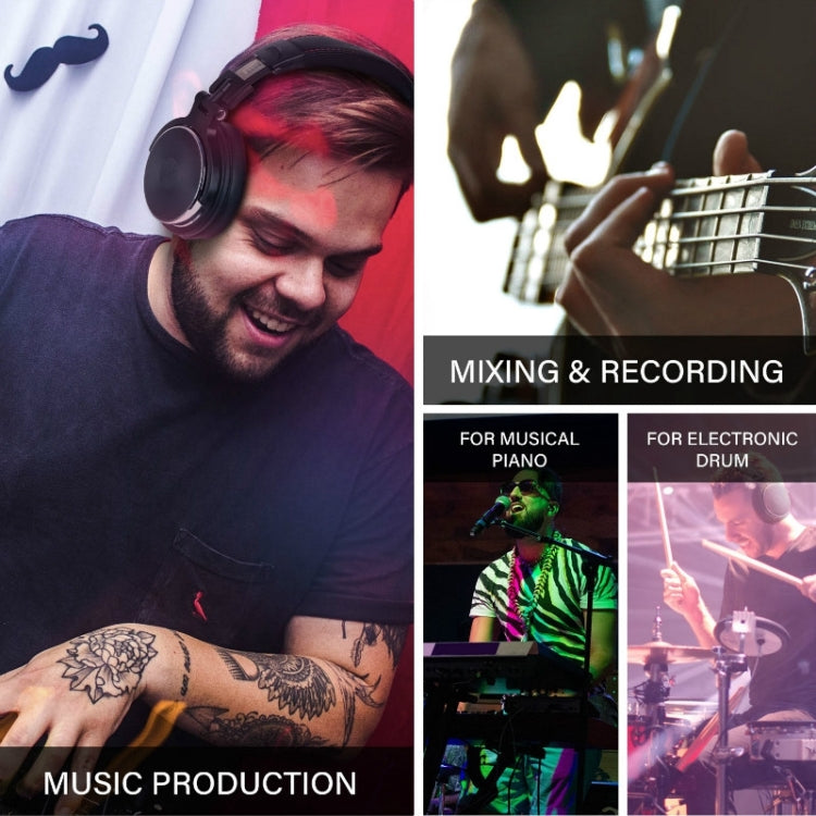 OneOdio Pro-50 Tri-band Balanced Head-mounted HIFI Wired Headset(Black) - Multimedia Headset by OneOdio | Online Shopping South Africa | PMC Jewellery | Buy Now Pay Later Mobicred