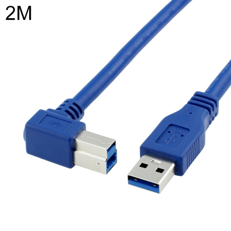 USB 3.0 A Male to Right 90 Degrees Angle USB 3.0 Type-B Male High Speed Printer Cable, Cable Length: 2m - USB 3.0 by PMC TechLife | Online Shopping South Africa | PMC TechLife