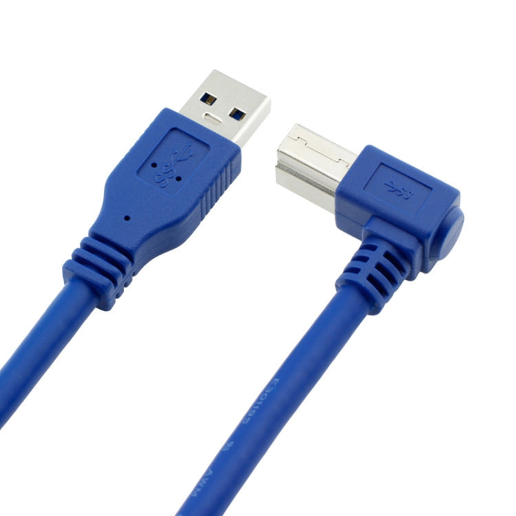 USB 3.0 A Male to Right 90 Degrees Angle USB 3.0 Type-B Male High Speed Printer Cable, Cable Length: 2m - USB 3.0 by PMC TechLife | Online Shopping South Africa | PMC TechLife