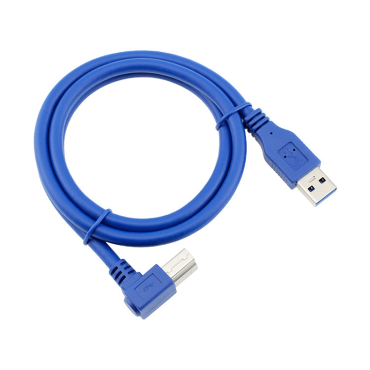 USB 3.0 A Male to Right 90 Degrees Angle USB 3.0 Type-B Male High Speed Printer Cable, Cable Length: 2m