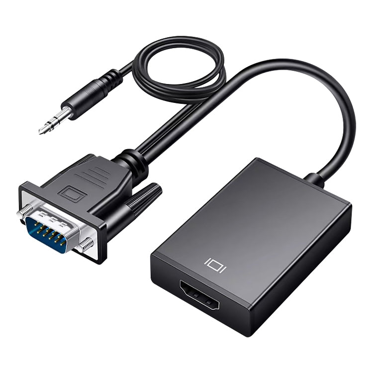 HDCO-VGAM2 1080P VGA Male to HDMI Female Converter with 3.5mm Audio Cable - Converter by PMC TechLife | Online Shopping South Africa | PMC TechLife