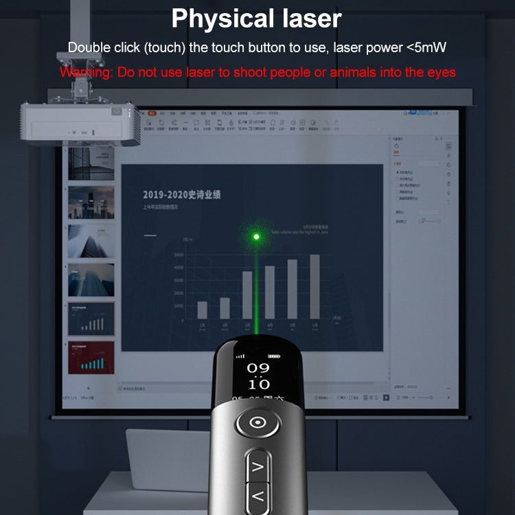 ASiNG A9 128MB Red Light Multifunctional PPT Touch Laser Page Turning Pen Wireless Presenter(Blue) - free shipping - PMC Jewellery - Order now!