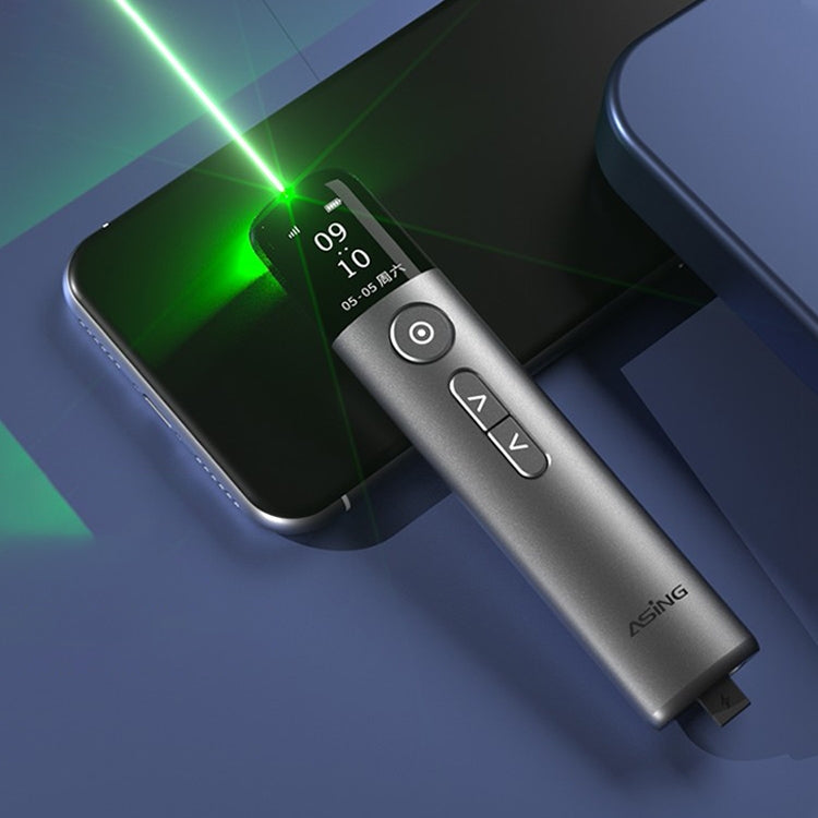 ASiNG A9 32GB Green Light Multifunctional PPT Touch Laser Page Turning Pen Wireless Presenter (Grey) -  by ASiNG | Online Shopping South Africa | PMC Jewellery | Buy Now Pay Later Mobicred