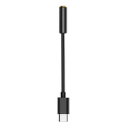 TA11-R USB-C / Type-C Male to 3.5mm Audio Female TPE Braid Earphone Adapter(Black)