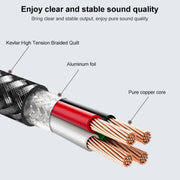 TA12-R2 USB-C / Type-C Male to 3.5mm Audio Female Single Crystal Copper Braid Earphone Adapter(Black Grey)