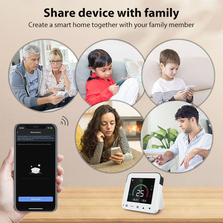 NEO NAS-RT01W WiFi Smart Color Screen Infrared Air Conditioner Controller Thermostat(White) - free shipping - PMC TechLife - Order now!