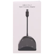 NK-3039 5 in 1 USB-C / Type-C Male to TF / SD Card Slot + 3 USB Female Adapter