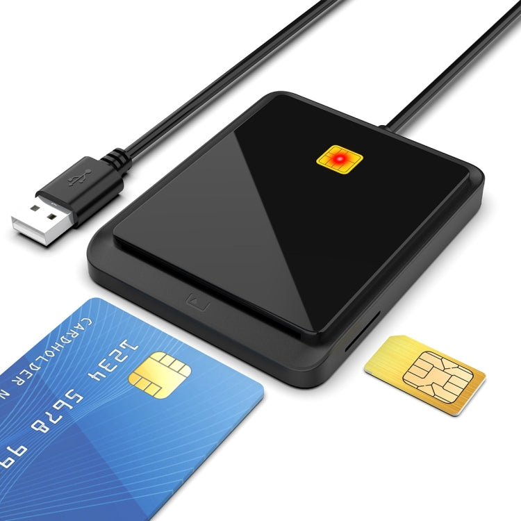 Rocketek CR317 USB 2.0 SIM  / ID / CAC Smart Card 2 in 1 Card Reader (Black) -  by ROCKETEK | Online Shopping South Africa | PMC Jewellery | Buy Now Pay Later Mobicred