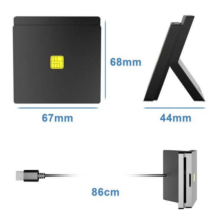 Rocketek CR319 USB 2.0 Smart Card / SIM 2 in 1 Card Reader - free shipping - PMC Jewellery - Order now!