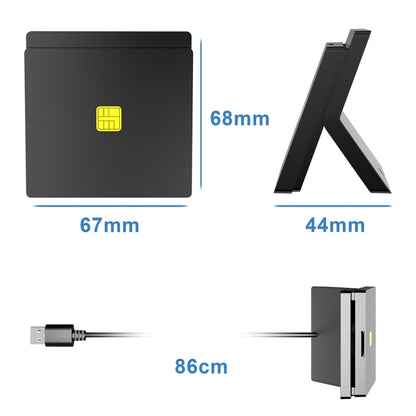Rocketek CR319 USB 2.0 Smart Card / SIM 2 in 1 Card Reader - free shipping - PMC Jewellery - Order now!