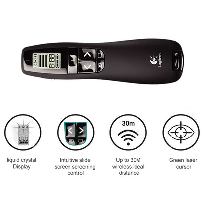 Logitech R800 2.4Ghz USB Wireless Presenter PPT Remote Control Flip Pen - free shipping - PMC Jewellery - Order now!