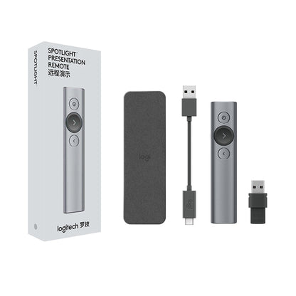 Logitech Spotlight 2.4Ghz USB Wireless Presenter PPT Remote Control Flip Pen (Grey) - free shipping - PMC Jewellery - Order now!