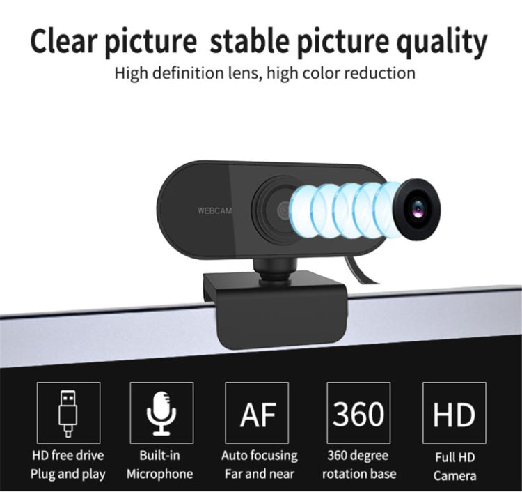 HD-U01 1080P USB Camera WebCam with Microphone - HD Camera by PMC TechLife | Online Shopping South Africa | PMC TechLife