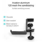 Paste Screw Type Metal Foldable Headset Stand Display Hanger(Silver)