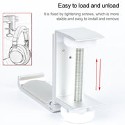 Paste Screw Type Metal Foldable Headset Stand Display Hanger(Silver)