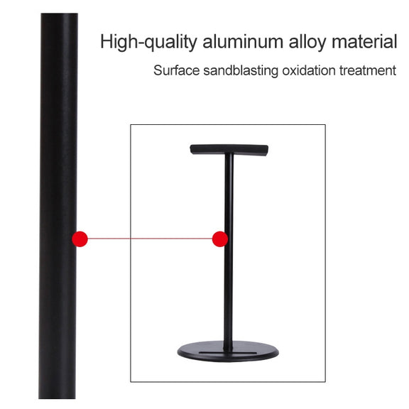 X1 Universal Detachable Aluminum Alloy Headphone Stand Display Hanger (Black)