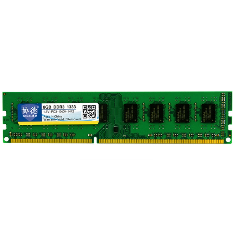 XIEDE X038 DDR3 1333MHz 8GB General AMD Special Strip Memory RAM Module for Desktop PC - RAMs by XIEDE | Online Shopping South Africa | PMC Jewellery | Buy Now Pay Later Mobicred