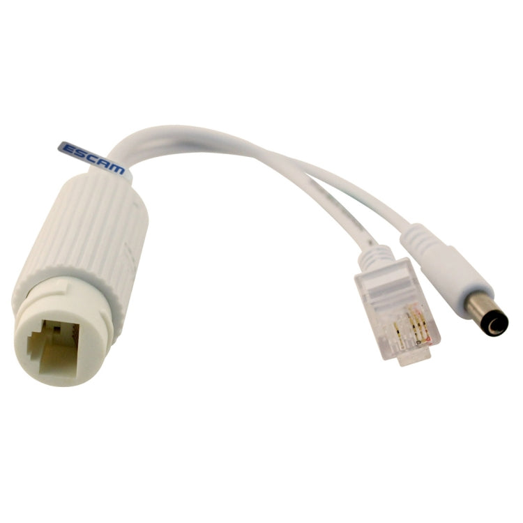 ESCAM POE S2 Data Exchange Cable POE Splitter Connect to POE switch for IP Cameras, Transmission Distance: 30m(White) - free shipping - PMC Jewellery - Order now!