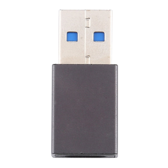 USB 3.0 Male to Type-C / USB-C Female Aluminium Alloy Adapter (Black)