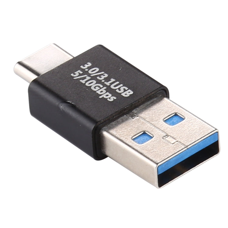 Type-C / USB-C Male to USB 3.0 Male Aluminium Alloy Adapter (Black) - Cable & Adapters by PMC TechLife | Online Shopping South Africa | PMC TechLife