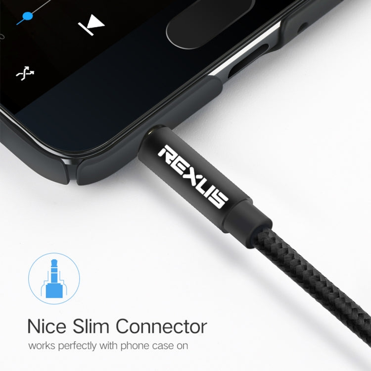 REXLIS 3629 3.5mm Male to Male Car Stereo Gold-plated Jack AUX Audio Cable for 3.5mm AUX Standard Digital Devices, Length: 1.8m - Aux Cable by REXLIS | Online Shopping South Africa | PMC Jewellery | Buy Now Pay Later Mobicred