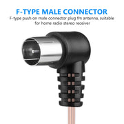 2m FM Dipole Antenna Female Plug Connector Stereo Audio Radio Receiver