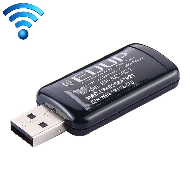 EDUP EP-AC1681 2 in 1 AC1200Mbps 2.4GHz & 5.8GHz Dual Band USB WiFi Adapter External Network Card with Bluetooth 4.1 Function - USB Network Adapter by EDUP | Online Shopping South Africa | PMC TechLife | Buy Now Pay Later Mobicred