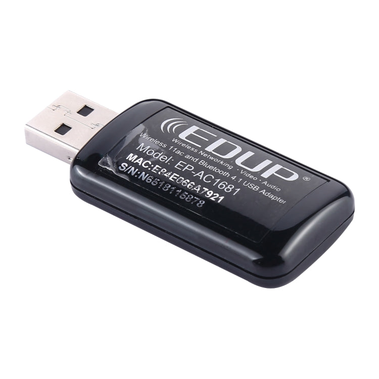 EDUP EP-AC1681 2 in 1 AC1200Mbps 2.4GHz & 5.8GHz Dual Band USB WiFi Adapter External Network Card with Bluetooth 4.1 Function - USB Network Adapter by EDUP | Online Shopping South Africa | PMC TechLife | Buy Now Pay Later Mobicred